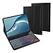 Produktbild NUOYOOU Tastatur Hülle für Lenovo Tab P11 (2nd Gen) 11,5" (TB350FU/TB350XU), TPU Rückseite Schutzhülle mit 3 Bereich 7 Farbe Beleuchtete Abnehmbarer Kabellose QWERTZ Tastatur, Schwarz