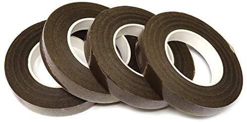 3A FEATURETAIL Flower Making Floral Paper Tape, Professional Florist Stem Wrap 1/2 Inch Bouquet Tape for Stem Wrap | DIY Crafts (Set of 6 Pc, Brown)