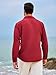 Mens Long Sleeve Tee Shirts Fashion Button Up Collared Polo Casual Stylish Red Shirts