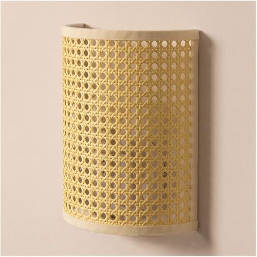 LYGXWJFC Lámparas de Pared Apliques Apliques Retro japoneses Luces Rattan Tejido Rústico