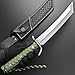 Gtkii GTK48 Fixed Blade Knife AUS-10 Stainless Steel Blade Full Tang Nylon Fiberglass Handle Samurai Style Fix Knifes for Camping Hunting Collection(Green)