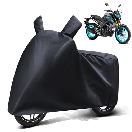 Image of FABTEC Waterproof Bike Body Cover Compatible with Yamaha MT 15 V2, A2 (Black)