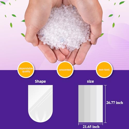 Image of 8-Gallon Trash Bags Bathroom Trash-Bags - Medium Unscented Clear White 90 Counts Strong Plastic Recyclable Liners Thick Bulk for Kitchen Office Waste Basket Disposable Compactor