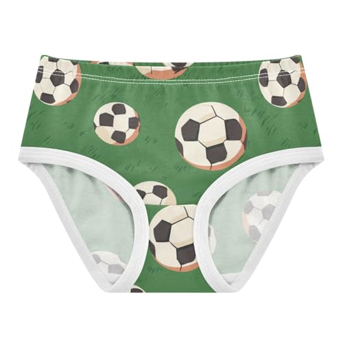 ZZKKO Abstract Football Green Field Girls Underwear Toddler Panties for Girls Comfort Brief Size 2-8T