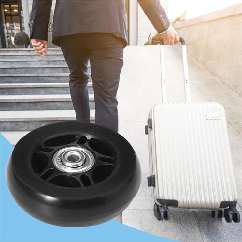 Luggage Wheels Replacement 2Pair 70X24MM Luggage Suitcase Replacement Wheels with Metal Bearings Axles Screw Rubber Casters Wear Resistant Repair Tool4