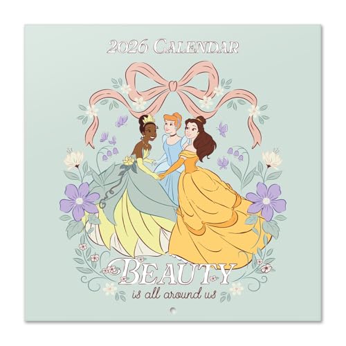 Grupo Erik Calendario 2026 pared Disney Princesas - Almanaque pared 2026 : Planificador mensual Con espacio para Anotar, Ilustraciones y Fácil de colgar (30x30cm)