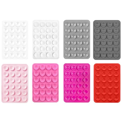 8 PCS Silicone Suction Phone Case Mount, Non Slip Suction Phone Holder, Hands-Free Phone Accessories Holder for Selfies and Videos, Silicon Adhesive Sticky Phone Grip for Cell Phone 8 PCS Silicone Suction Phone Case Mount, Non Slip Suction Phone Holder, Hands-Free Phone Accessories Holder for Selfies and Videos, Silicon Adhesive Sticky Phone Grip for Cell Phone