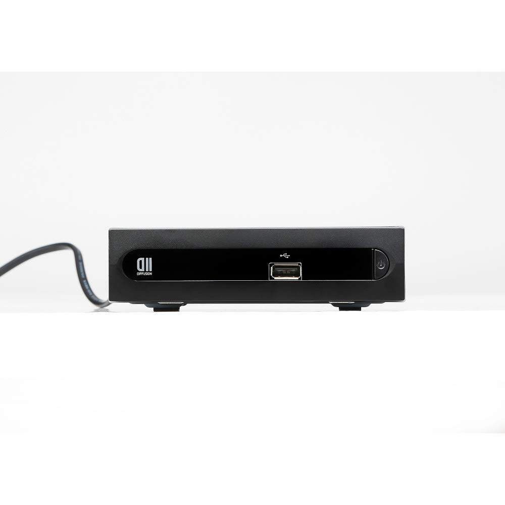 D2 Diffusion Décodeur TNT Full HD -DVB-T2 - Afficheur - Compatible HEVC265 - Récepteur/Tuner TV avec Fonction enregistreur (HDMI, Péritel, USB, Dolby Digital Plus) - Noir