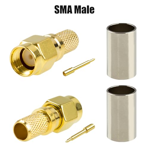 Pack de 10 conectores SMA macho para cable coaxial miniatura 4