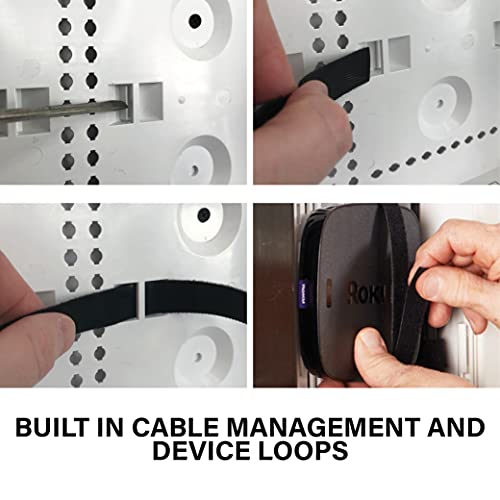 Legrand - OnQ Gestión de cables, caja de medios estructurados, recinto en pared, caja de cine en casa para TV, caja de almacenamiento empotrada, doble propósito, 9 pulgadas, blanco (ENP0900-NA)