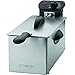 Edelstahl Fritteuse mit 2000 Watt (Kaltzonentechnik 3 Liter + Direkt im Fett befindliche Heizspirale zum geruchsarmen frittieren Friteuse)