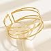 Gold & Silver Arm Cuffs - Women's Dainty Adjustable Bangle Fashion Jewelry