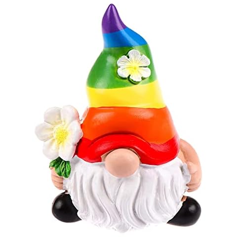 ZhuanZhenW Rainbow Dwarf Statue for Home Decor Cover
