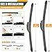 KVQ Windshield Wiper Blades Replacement for Nissan Versa Note 2014 2015 2016 2017 2018 2019,Original Equipment Replacement Front Rear Wiper Blade Set - 28
