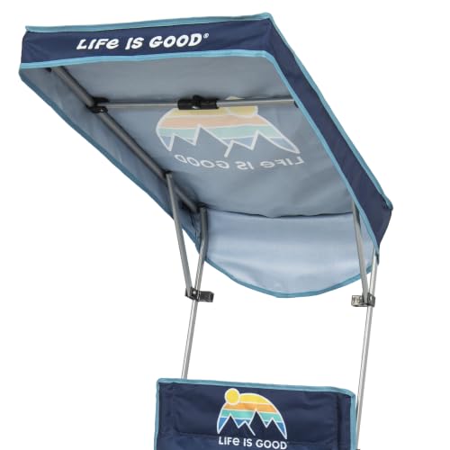 Life is Good Silla Camping con Dosel, Azul miniatura 3