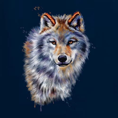 Wild Bobby Wolf Oil Painting Animal Lover Unisex Crewneck Graphic Sweatshirt2