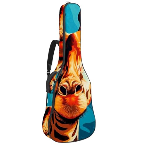 Sac de guitare étanche motif girafe pour cours et répétitions