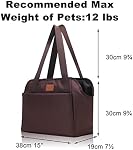 FDJASGY Porte-pâtisserie pour chiens avec Poche et attache de sécurité, Petit porte-chien souple pour petit animal de compagnie en plein air Sac à dos Café