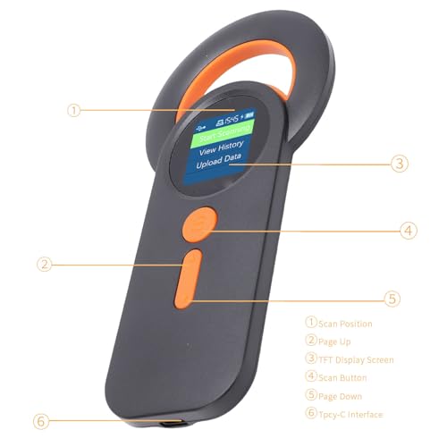 Scanner de puces pour animaux avec écran TFT de 1.44 pouces lisible - 3