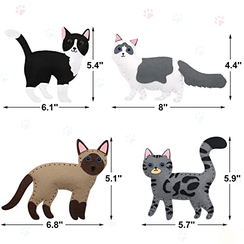 Ciyvolyeen C0003 Kitten Craft Kit Kids Diy Crafting And Sewing Set Kitty Cat Stuffed Animal Felt Plushies thumb #2
