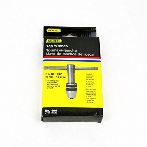 Image of General Tools 166 Plain Tap Wrench, Capacity No.12 to 1 /2-Inch
