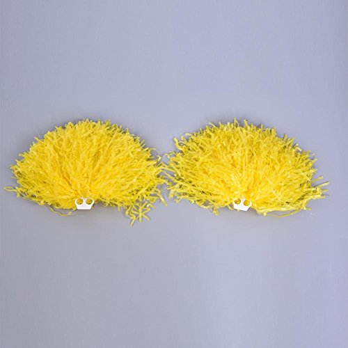 Pom Poms, 1 par de pompons macios de Cheerleader de plástico portátil, atividades escolares para fes