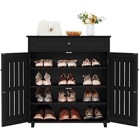 Yaheetech Modern Wooden Shoe Storage Cabinet Cover