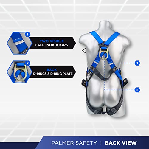 Image of Construction Harness 5 Point Adjustment, Back D-Ring, Grommet Legs, Multiple Styles I OSHA ANSI Compliant