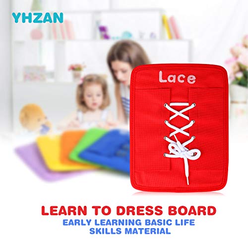 Learn to Tie Your Shoes Dressing Board Montessori Mobile Sensory Board Travel Therapist Life Skills Development Toy - Zip,Button,Snap,Buckle,Lace & Tie for Preschool Toddler 2-8 Years Old - Image 4