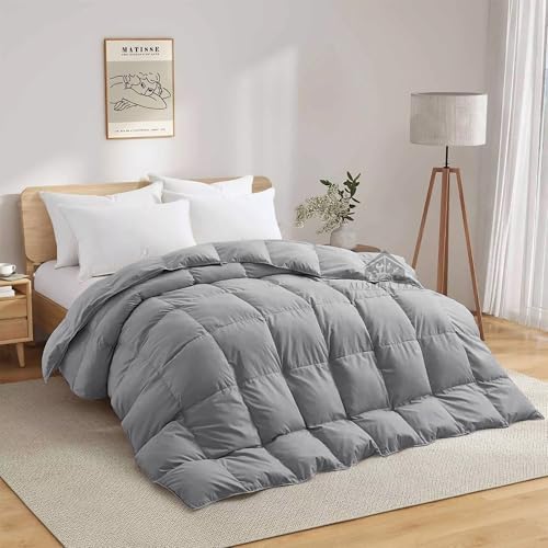 Image of Heavy Winter Comforter Double Bed Size 90 inchX100 inch | 600 GSM Fill for Winter Comforter /Rajai /Duvet /Blanket Hotel Luxury Soft Fluffy Double Bed - Silver Grey Color