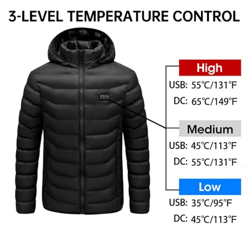 Zone 19 Heated Cotton Jacket Adjustable Temperature Heated Jacket Thicker and Warmer mens hooded jackets3