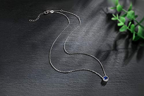 Presentski Collana Pendente Zaffiro Blu, Collana