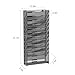 samstar 12 Tier Wall File Organizer, Hanging Wall Mount File Holder Paper Folder Mail Organizer, Mesh Metal, Black.