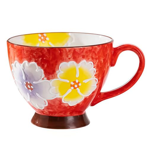 Jaamyears Bouillon Cups - Cuencos de sopa pequeños con asas, 450 ml, taza de sopa para microondas para desayuno, leche, postres, avena