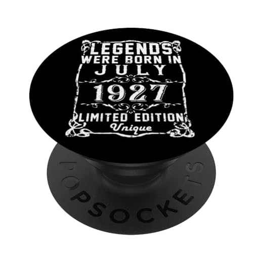 Cumpleaños Julio 1927 Edición Limitada Regalo Legend July PopSockets PopGrip Intercambiable