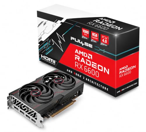 Image of Pulse AMD Radeon RX 6600 Gaming Graphics Card 8GB GDDR6 | AMD RDNA 2 Architecture | PCIe 4.0 | 128-Bit Memory | Dual Fan Cooling | 11310-01-20G | Pre-Owned