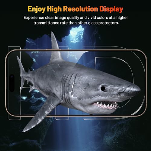 Image of SHILD (Pack of 2 Tempered Glass Screen Protector for iPhone 16 Pro Max (6.9-inch) | 9H Hardness | HD Clarity | Easy Installation Tray | Scratch & Impact Resistant | Military-Grade Shatterproof