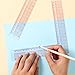 JIYIN Plastic L-Square Ruler, 1 PCS 90 Degree Measure Tailor Ruler Clear Square Framing Fabric Sewing Measuring Supplies for Pattern Making