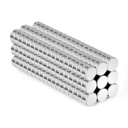 Wukong Mini imanes de 6 x 3 mm, paquete de 100 pequeños imanes para manualidades, multiusos para bricolaje, impresora 3D, miniaturas, refrigerador, oficina, pequeños imanes redondos
