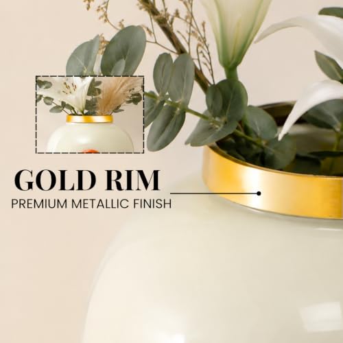 Image of Urban Born Vases For Living Room Corner |Big Vases For Elegant Home Decoration |Home Decor Flower Vase Iron |Fresh or artificial Metal Flower Vase Stand For Dining Table, Bedroom, Office, Wedding Gift