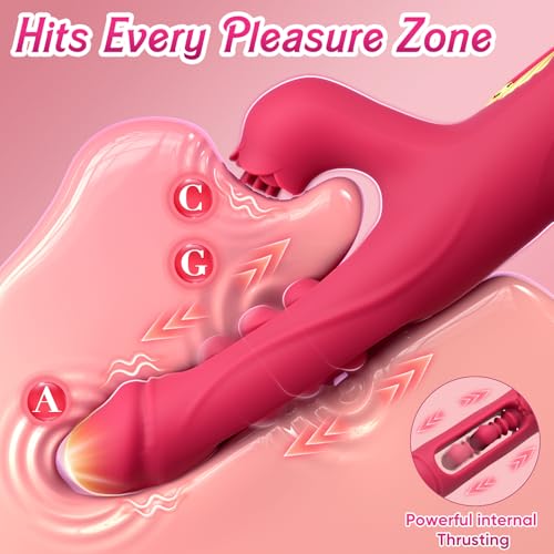 Image of Internal Thrusting Realistic Dildo for Women, Rabbit Vibrator, G-Spot Dildo
