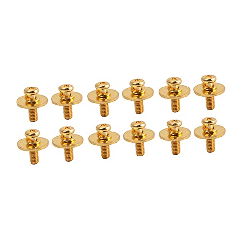 10 piezas de tornillos dorados para montaje de orejas de batería con arandelas, repuestos duraderos y ligeros para abrazaderas de batería miniatura 1