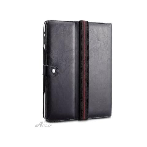 Acase Pure Genuine Hand Made Leather Case Folio (Award Winner Halo) for Apple Ipad Tablet/wifi 3G Model 16gb, 32gb, 64gb (Black) Cover