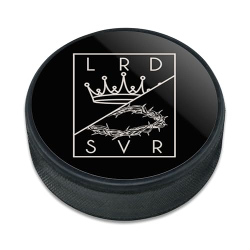 GRAPHICS & MORE Christian Lord and Savior Crown Ice Hockey Puck