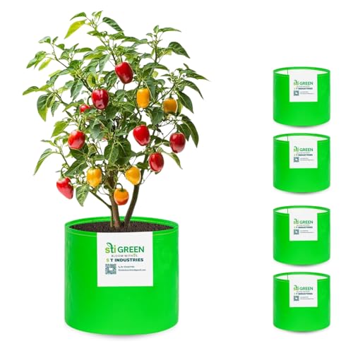 Image of HDPE Grow Bags 18X18 Inch (Pack of 5) | 260 GSM Plant Grow Bags UV-Protected Garden Bag | Growbags for Plants Terrace Gardening | Heavy Duty Plant Bag