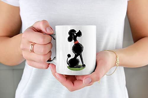 Tasse mit Poodle - Lustig Kaffee-Tasse Geschenk-Idee für Ihn Vatertagsgeschenk Vatertag Herrentag Fototasse