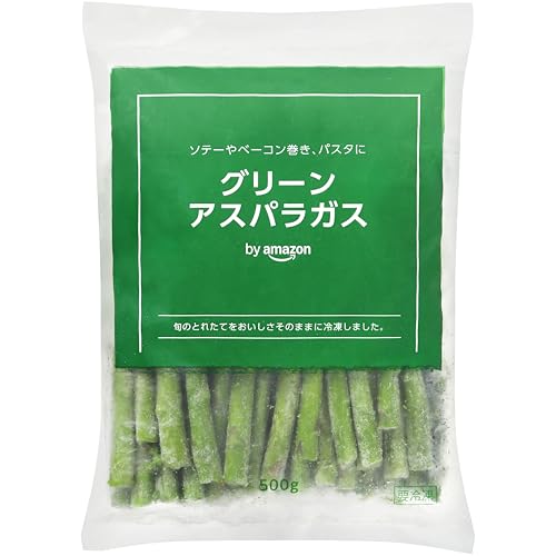 [冷凍] by Amazon グリーンアスパラガス 500g 大容量 旬な時期に収穫