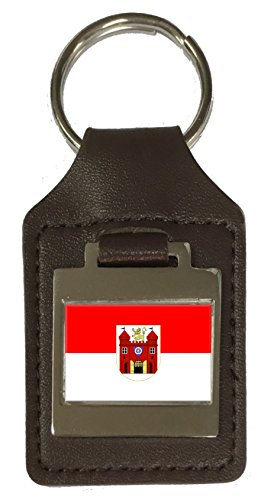 Porte-clés Liberec cuir république tchèque idée cadeau souvenir gravé original