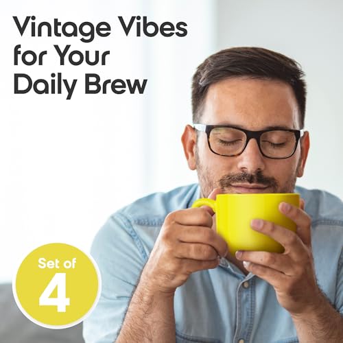 Mug Jumbo Omniware Teaz Cafe 24 oz Amarillo Set x4 miniatura 2