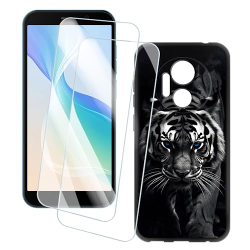 OAGELIM 2�Z�b�g �X�N���[���v���e�N�^�[ + �P�[�X Doogee X97 Pro (6 �C���`) �Ƃ̌݊������� �A�[�e�B�X�e�B�b�N�J�X�^���v�����g�J�o�[�Ƌ����K���X�t�B���� �X�N���b�`�h�~ (��)